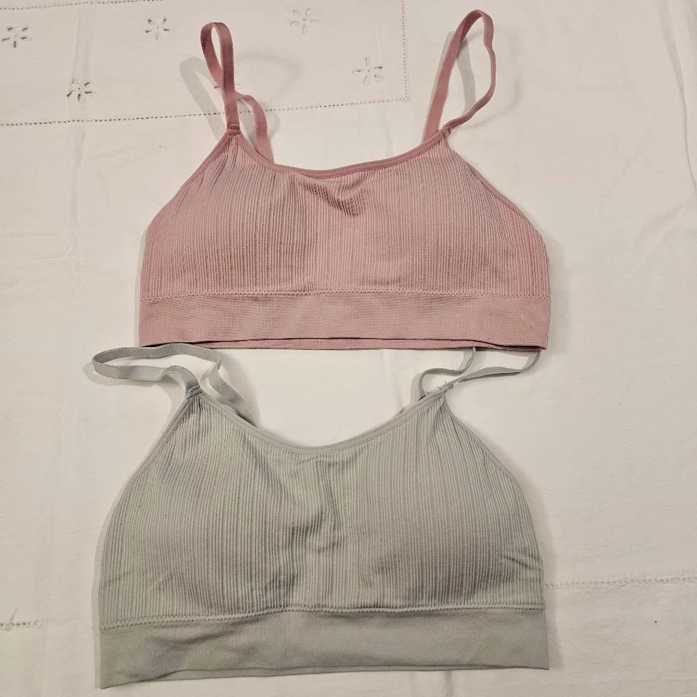 Colsie Ribbed Bralette Set - Size Small - Picture 2 of 5